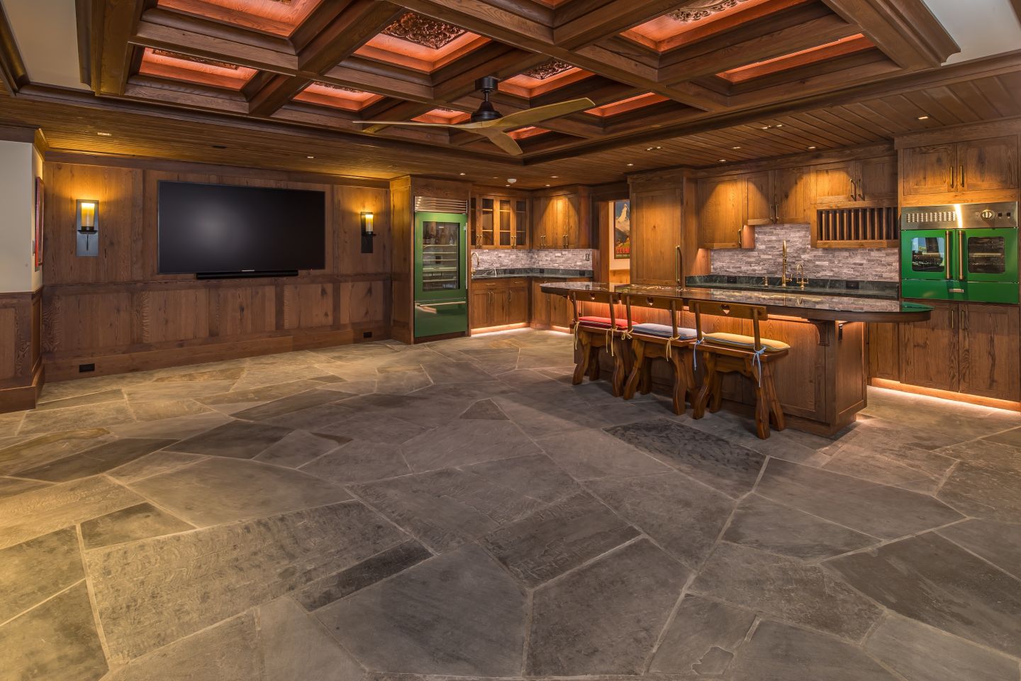 Lower level kitchenette, third view — Montana private residence